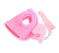 HOMOBABE Lightweight Pink Pet Harness with Angel Shape, Polyester Dog Chest Strap for Comfortable Walking, Breathable Chest Protector Vest Suitable for Dogs and Small Pets