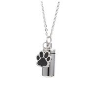 HOMOBABE Memorial Pet Urn Necklace for Ashes Stainless Steel Keepsake Locket Elegant Pet Hair Pendant for Dog and Cat Remembrance Heartfelt Tribute