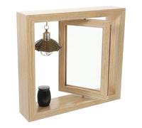 HOMOBABE Memorial Picture Frame with Rotating Photo Frame 6-Inch for Loved Ones and Pets, Black Cremation Urn 4x3cm, Household Decorative Keepsake for Ashes Display