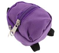 HOMOBABE Mini Doll Backpack Boys and Girls Purple Miniature Schoolbag Model Micro Scene Decoration Toy Photography Prop for Girls