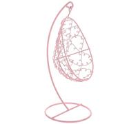 HOMOBABE Miniature Metal Swing Chair Cute Garden Hammock Indoor Furniture Ornament for Room DIY Dollhouse Decor Charming Hanging Hammock Design for Boys