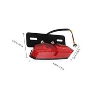 HOMOBABE Motorcycle Tail Light Rear Taillight for Motorcycle, Red Metal Plastic LED Brake Light, Multifunctional Easy Installation for Cruising, Modern Style