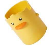 HOMOBABE Multi-function Pen Holder Pencil Organizer 4.13x3.54x3.54in Large Capacity Pp Material Smooth Surface Decorative Design for Bathroom and Nightstand