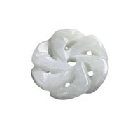 HOMOBABE Natural Jade Jade Pendant Elaborately Carved Flower Pendant Charm Delicate Flower-shaped for Keychain Or Anklet Accessories