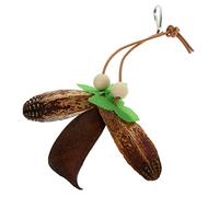 HOMOBABE Natural Parrot Chewing Wear Resistant Hanging for Foraging Biting Fun for Parrots and Birds Durable Shredding Plaything with Cute Design