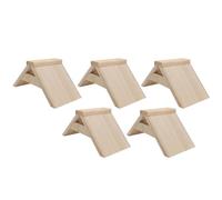 HOMOBABE Natural Wood Roosting Bars 5Pcs for Pigeons and Parrots Birdcage Perch Stand for Training and Relaxing