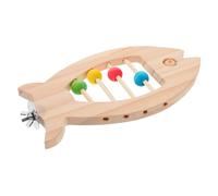 HOMOBABE Parrot Platform Natural Wood Bird Stand for Conures Cockatiels Interactive Play Toy in Cage for Parakeet Love Birds