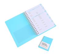 HOMOBABE Password Keeper Notebook A6 with Alphabetical Tabs, Small Blue Coil Password Log Book for Seniors, Refillable Address Organizer for Home and Office Use
