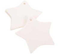 HOMOBABE Pendants Crafts Blank Surface Painting for Ceramic DIY Pendant 3pcs, Multi-functional White Ceramic Hanging Ornaments Reminder and Decor for Kids Church
