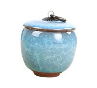 HOMOBABE Pet Ashes Container Ceramic Bone Ash Jar for Dogs High Grade Durable Memorial Casket Sealed Design Beautiful Decoration for Home and Tombs