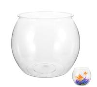 HOMOBABE Plastic Fish Bowl for Ornamental Fish and Turtles with Flat Bottom, Multifunctional Design and Long Lifespan, for Guest Room or Living Room Desktop Aquarium