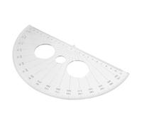 HOMOBABE Plastic Protractor Half Circle Protractor 9.63x4.91x0.08in Multi-Function Ruler Easy to Use Angle Measurement Lightweight Design Office and Home for Architects and Designers