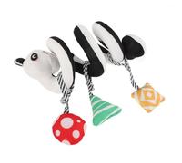 HOMOBABE Plush Panda Spiral Car Seat for Newborns Year Old Car Seat Hanging with Secure Wrap Soothing Comfort and Visual Stimulation for Stroller and Crib Play