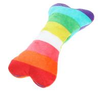 HOMOBABE Plush Squeaky Aggressive Rainbow Sturdy Chew Chewers Dog for Bone and Teething Aid Interactive Fun for Large Dogs Puppy Play