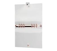 HOMOBABE PVC 6-Ring Loose-Leaf Binder Cover A5 Notebook Protector Rose Gold PVC Notebook Cover Portable Journal Binder for Office and School Use