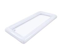 HOMOBABE Pvc Inflatable Ice Bucket with Drain Plug Lightweight Outdoor Ice Storage Cooler for Swimming Pool and Bar Use White Double Layers Design