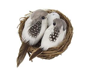 HOMOBABE Realistic Simulation Bird Nest Decoration with Assorted Colours, Linen and Plastic Material, for Photography and Daily Ornaments to Create A Festive Atmosphere in Garden Or Home