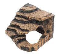HOMOBABE Resin Turtle Basking Platform for Aquarium and Fish Tank, Creative Coffee- Rock Shape Decorative Habitat Prop, Suitable for Sea Turtles and Tortoises