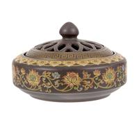 HOMOBABE Retro Incense Burner Decor Enamel Painted Porcelain Incense Cone Holder with Stylish Elegant Design for Aromatherapy and Creating A Mysterious Atmosphere in Home