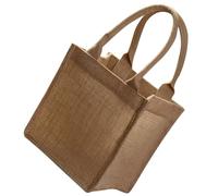 HOMOBABE Reusable Jute Tote Bag Small Burlap Bag with Handles for Weddings Parties Shopping DIY Blank Design for