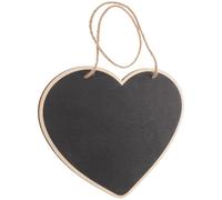 HOMOBABE Reusable Mini Wooden Chalkboard Sign Heart-Shaped Erasable Message Board for DIY Crafts Home Party Decoration Door Hanging Blackboard