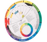 HOMOBABE Rotatable Color Wheel for Drawing and Painting Lightweight Paper Color Learning Card Compact Paint Mixing Guide Chart for Designers and Nail Artists