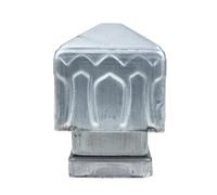 HOMOBABE Silver Iron Fence Post Caps Square Metal Covers Weather Resistant Easy Installation for Household and Home’s Exterior Fence Posts and Gate Frame Sides