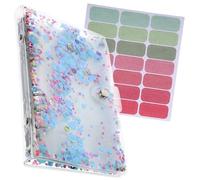 HOMOBABE Small A6 Budget Binder with Zipper Envelopes, Money Organizer Notebook for Cash Budgeting and Savings, Portable Finance Planner with Refillable Pockets for Office and Travel