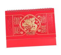 HOMOBABE Small Desk Calendar Red Chinese Zodiac Year Horse Traditional Tear Off Daily Planning Calendar for Home Office School Personal Organizer