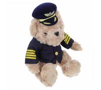 HOMOBABE Soft Plush Pilot Bear Doll Cute Stuffed Animal for Roleplay Decorative Tabletop Layout gift for for for for for for