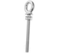 HOMOBABE Stainless Steel M8x80 Eye Bolt with Nut, Heavy Duty Lifting Screw Hook Bolt for Outdoor and Industrial Use, Corrosion-resistant Eyebolt Fastening Hardware