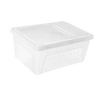 HOMOBABE Storage Case for Reptile Breeding - Feeding Box Small Air Holes and Feeding Door Suitable for Spider Scorpion Lizard Snake Tortoise White