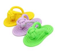 HOMOBABE Sturdy Teething and Rope Medium Slippers for Small Cotton Chew Random Color Dogs, Pet Teeth for Training and Cleaning Suitable for Basset Hound and Chihuahua