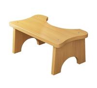 HOMOBABE Toilet Step Stool for Adults, Natural Bamboo Wood Non-Slip Bathroom Footstool for Improved Squatting Posture, Suitable for Elderly and Pregnant Women