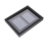 HOMOBABE Trading Card Display Case, Wall Mounted Sports Card Holder Frame, 2-Slots Collector Display Rack for Hockey Baseball Football