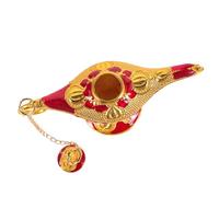 HOMOBABE Vintage Red Lamp Ornament Retro Floral Pattern European Style Decorative Party Light Feast Table Centerpiece for Home Wedding Holiday Decor