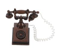 HOMOBABE Vintage Rotary Dial Phone for Dollhouse Decor Miniature Old Fashioned Telephone Model for Imaginative Play Retro Charm for Miniature Landscapes and Home Decor
