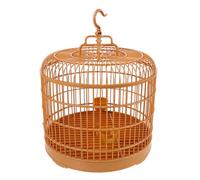 HOMOBABE Vintage Round-shaped Plastic Bird Cage for Small Pets and Birds, Stylish and Elegant Hanging Cage with Safe Moulding and Sturdy Design, for Pet Owners