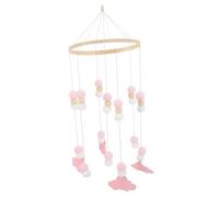 HOMOBABE Wooden Beads Star Elephant Bed Bell Mobile Crib Mobile Wind Chime for Nursery Hanging Ornament Baubles for Decor and Bedroom Hanging Toys