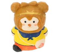 HOMOBABE Wooden Carved Monkey Statue Sun Wukong Figurine Handcrafted Small Monkey Ornament Home and Office Decor Creative Wood Decoration
