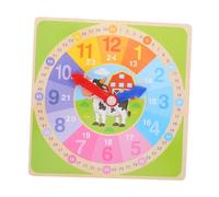 HOMOBABE Wooden Digital Clock Toy for Boys and Girls Multi-Color Teaching Clock for Time Learning Interactive Educational Tool for Toddlers and Students