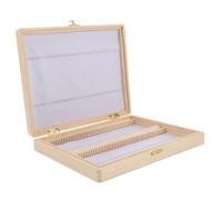 HOMOBABE Wooden Microscope Slide Holder Teaching Specimen Storage Box for Elegant Wooden Microscope Accessory Ample Storage for Educational Slides for Science Kits and Experiments