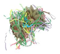 HOMOBABE Wooden Parrot Chewing for Healthy Playing and Foraging with Double Layer Lantern Shape Hanging Design, Suitable for Large Birds and Budgies in Bird Cages