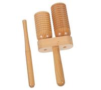 HOMOBABE Wooden Rhythm Block with Mallet for Wood Percussion Instrument Simple Design for Early Music Education and Fun Performance Suitable for Beginners