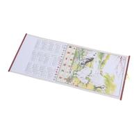 HOMOBABE Year the Goat Wall Scroll Calendar Hanger with Monthly Segmentation, Lightweight Paper Material, Featuring Feng Shui Aesthetics and Traditional Flair for Entryways and Studios