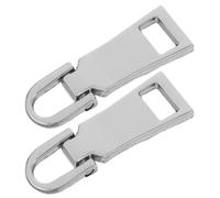 HOMOBABE Zipper Pull Replacement Tool-free Installation and Easy Replacement Size 8 Zippers 2pcs Universal, for Metal Detachable Pull Tabs with Suitcase and Backpack Repair