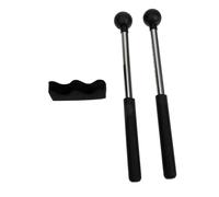 HOMOCONO 1 Pair Rubber Drum Stick Tongue Drum Instrument Accessories with Mallet Holder Sound Practical Black Metal Handle for Music Education and Yoga