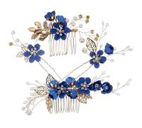 HOMOCONO 1 Set Bridal Flower Hair Comb Pin Set Elegant Headpiece for Weddings Skin Friendly Accessories for Brides Bridesmaids Gorgeous Floral Design for Special Occasions