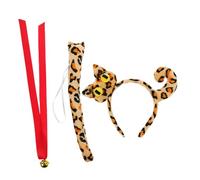 HOMOCONO 1 Set Cute Cat Ears Headband Halloween Costume Versatile Hair Accessories for Women Includes Collar Tail for Cosplay for Parties Everyday Wear