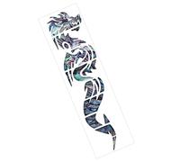 HOMOCONO 1 Sheet Fret Inlay Sticker Dragon Shape Blue Plastic Self-adhesive Easy to Remove Guitar Fretboard Decals for Decorating Bass Guitar